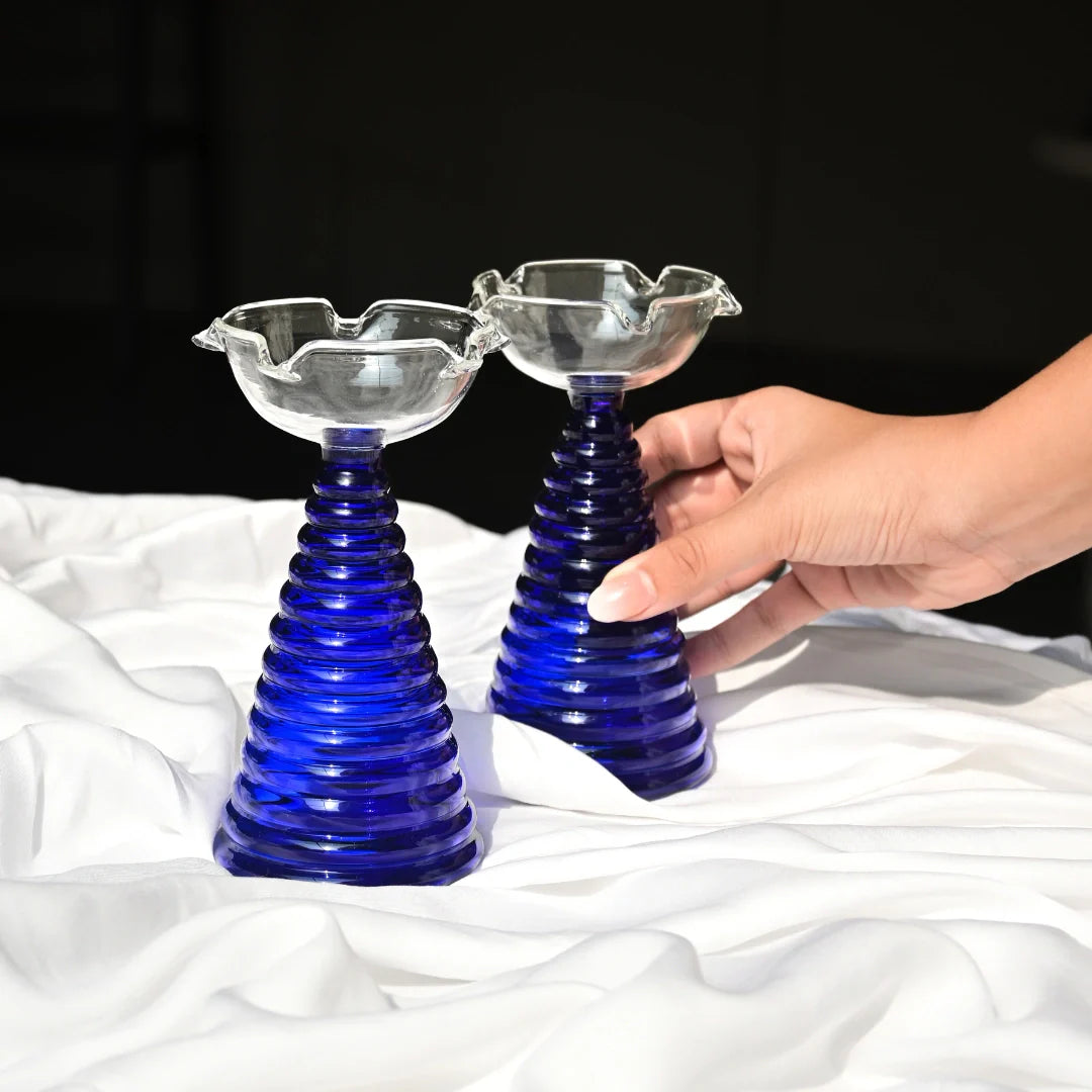 Tall Glass Diya