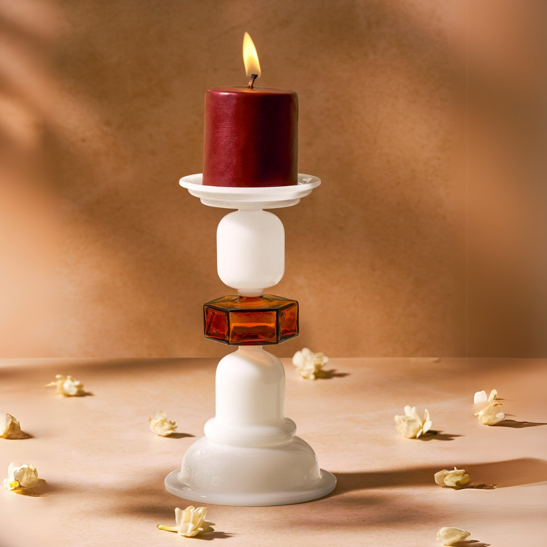 Kanak - Candle Stand - Amber Pillar