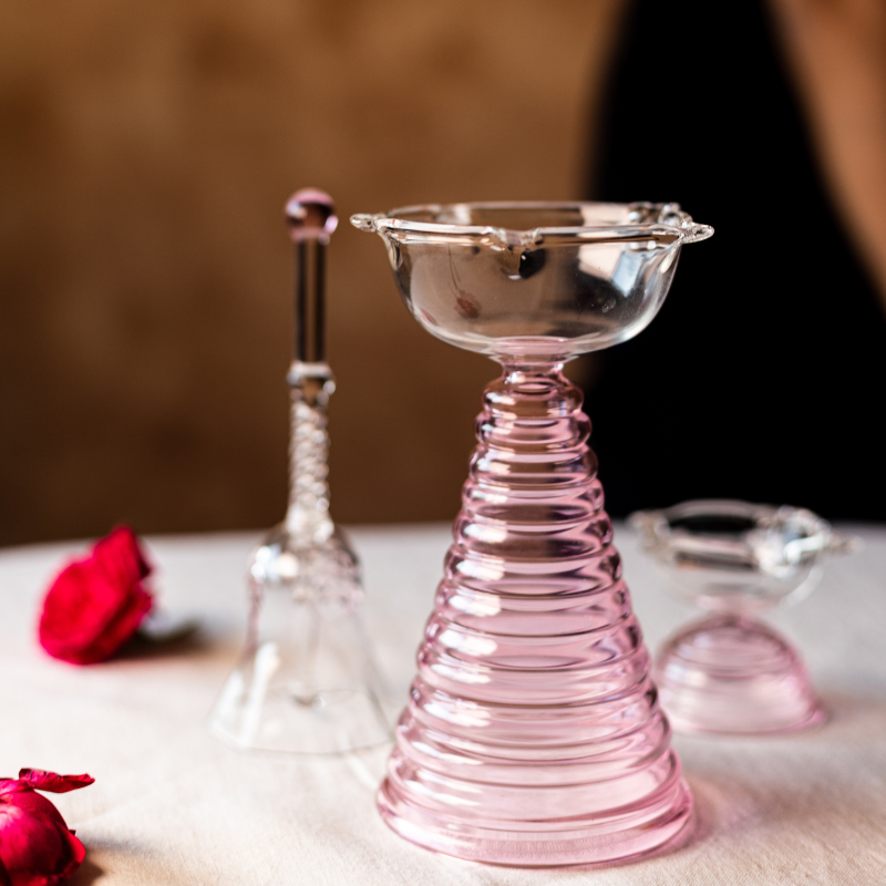 Glass Puja Set