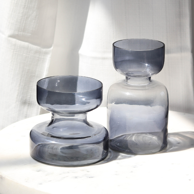 Slate Grey Glass vase