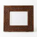 Sheesham Wood Hand-Carved Photo Frame — Floral Vine Border