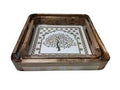 Square Wooden Serving Tray with Traditional Indian Art | Glossy Resin Base Decorative Platter