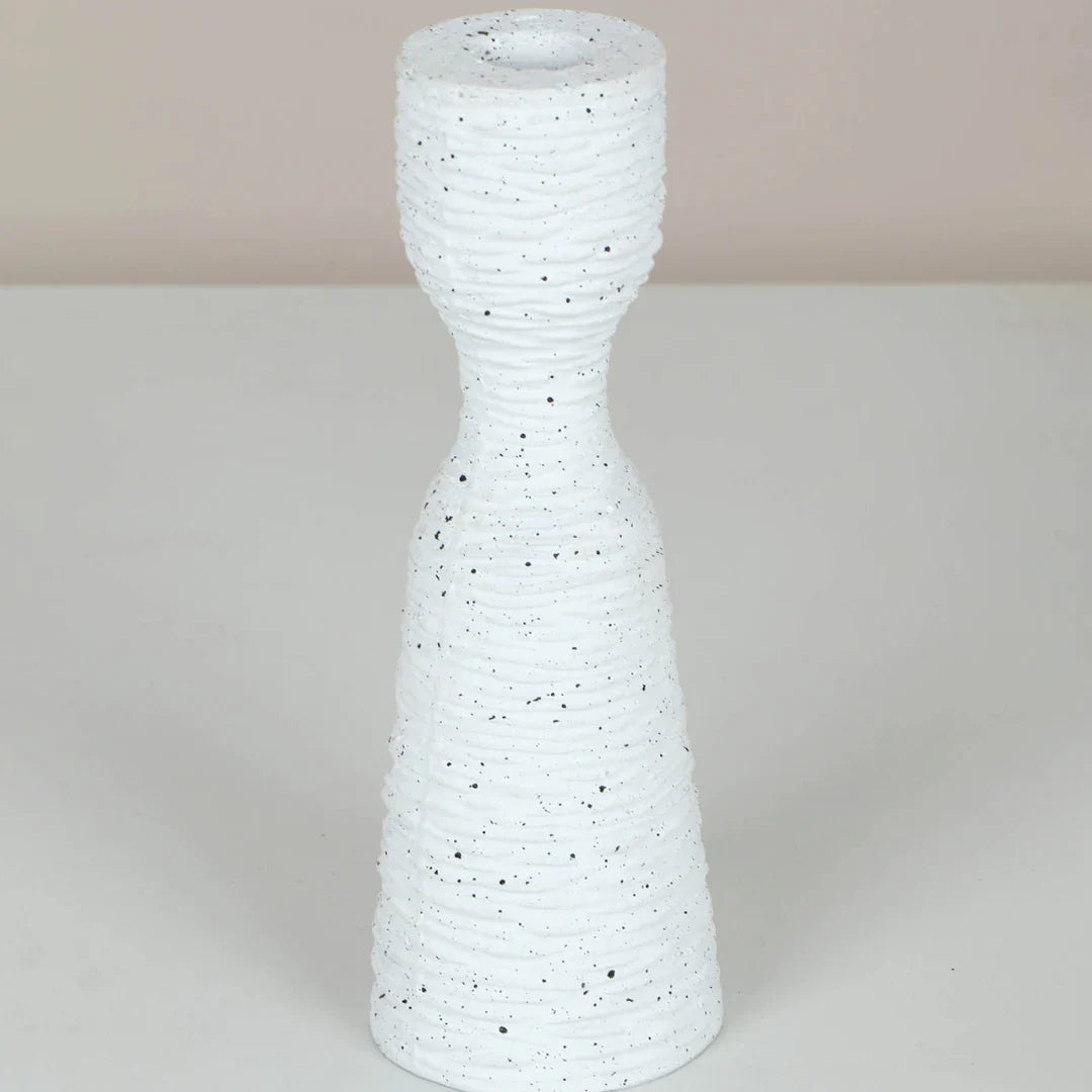 Statara White Candle Holder(Set of 2)
