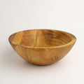 Solid Wooden Salad Bowl | Handcrafted Natural Wood Large Serving Bowl